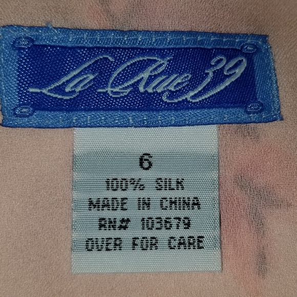 ✅SUMMER DRESS NWT sz 6 La Rue 39 100% silk fully lined bitterfly empire waist - Picture 8 of 14